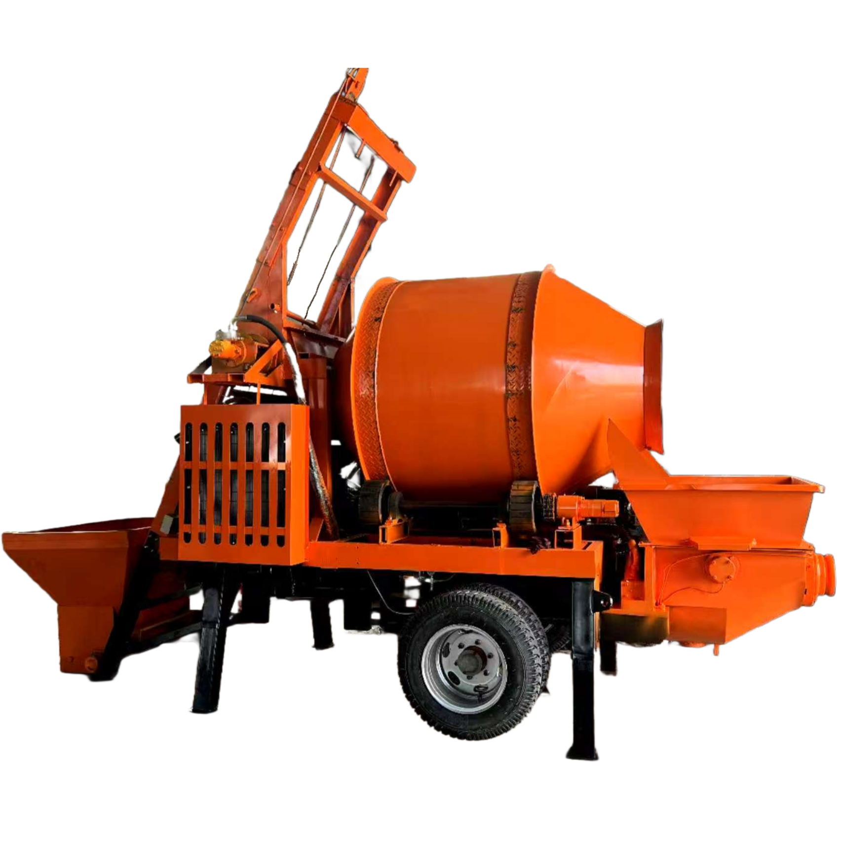 Diesel Concrete Pump Small Mixing Conveyor Construction Site Cement Mortar Mixing and Conveying