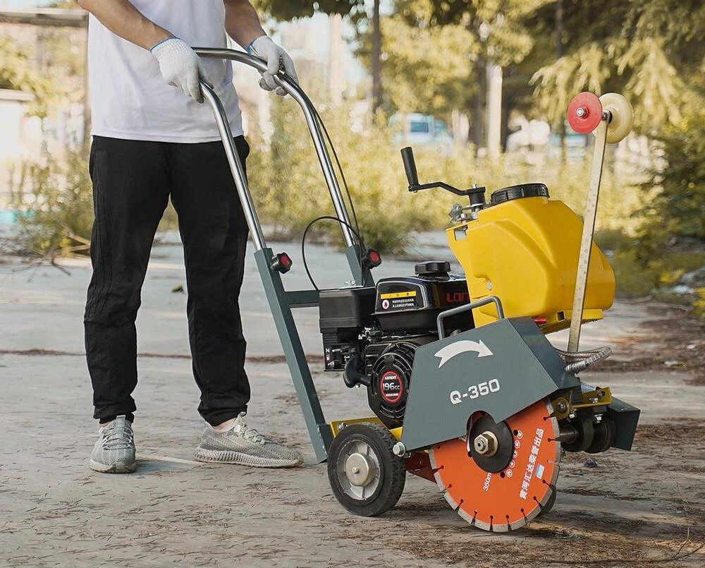 Gasoline Diesel Concrete Floor Road Cutter With 350mm Blade