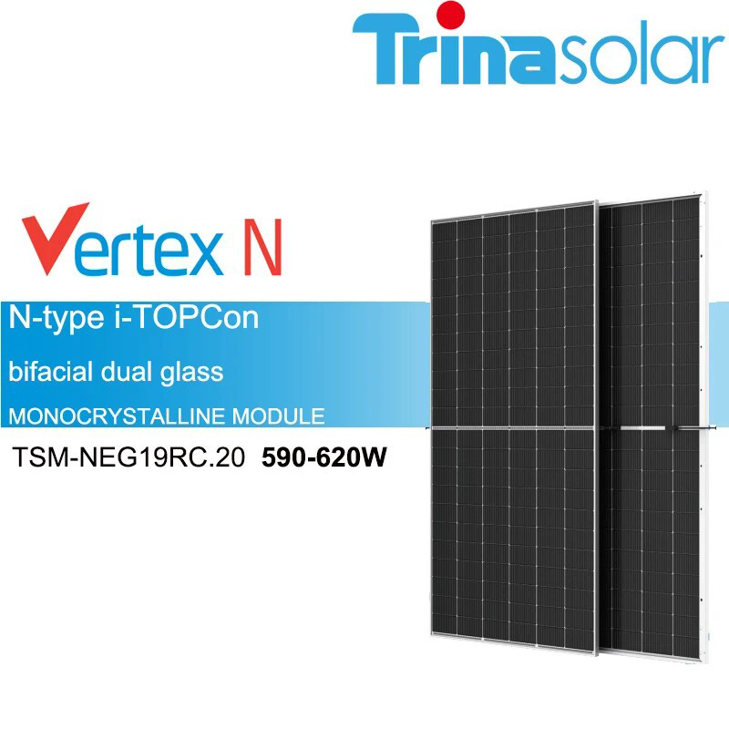 N-type i-TOPCon bifacial dual glass Monocrystalline module TSM-NEG19RC.20 590-620W