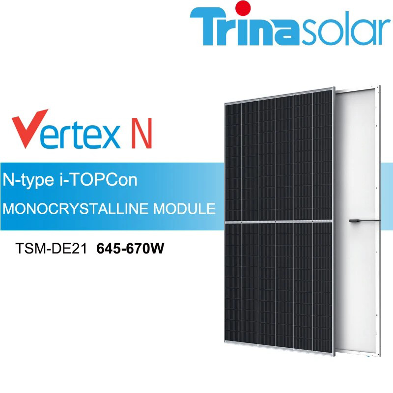 N-type i-TOPCon BACKSHEET MONOCRYSTALLINE MODULE TSM-DE21 645-670W