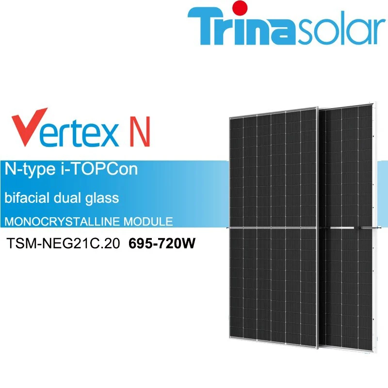 N-type i-TOPcon bifacial dual glass Monocrystalline module TSM-NEG21C.20 695-720W