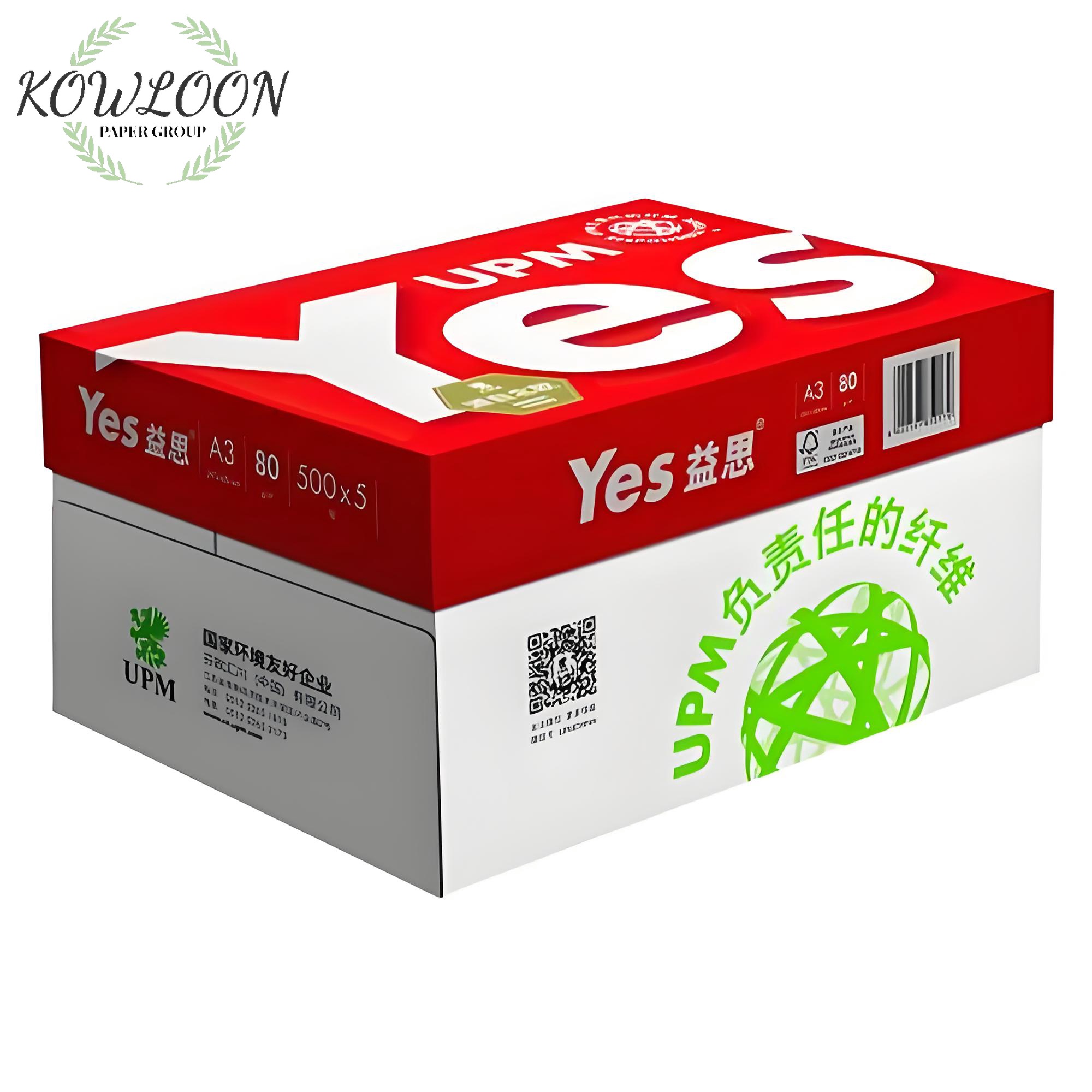 Papier pour copieurs et imprimantes, blanc sur mesure A3 70g/80g.