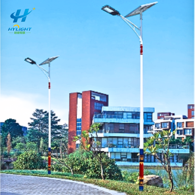 Lampadaire solaire à haute luminosité pour l'extérieur, étanche à l'eau