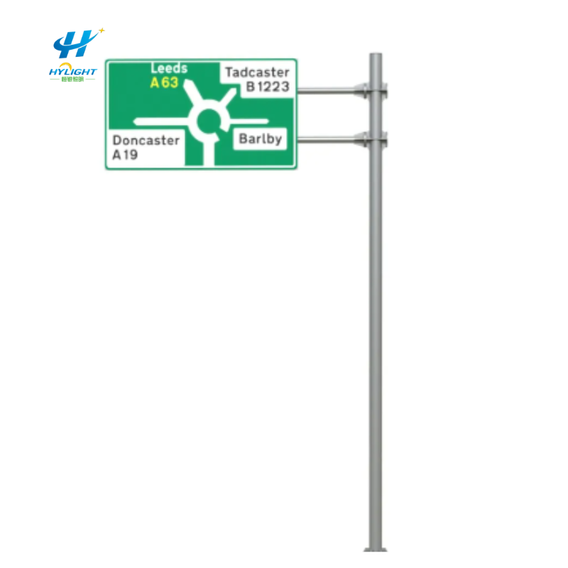 Panneaux de signalisation routière surveillance 5m poteaux de feux de signalisation