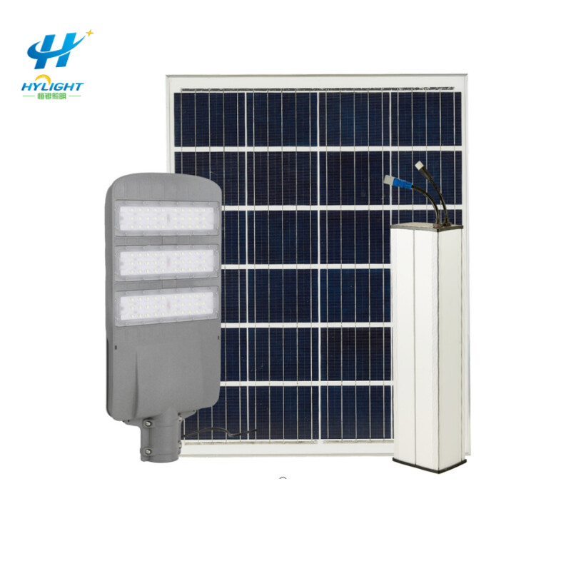 Lampadaire solaire 120W tout-en-deux avec batterie au lithium