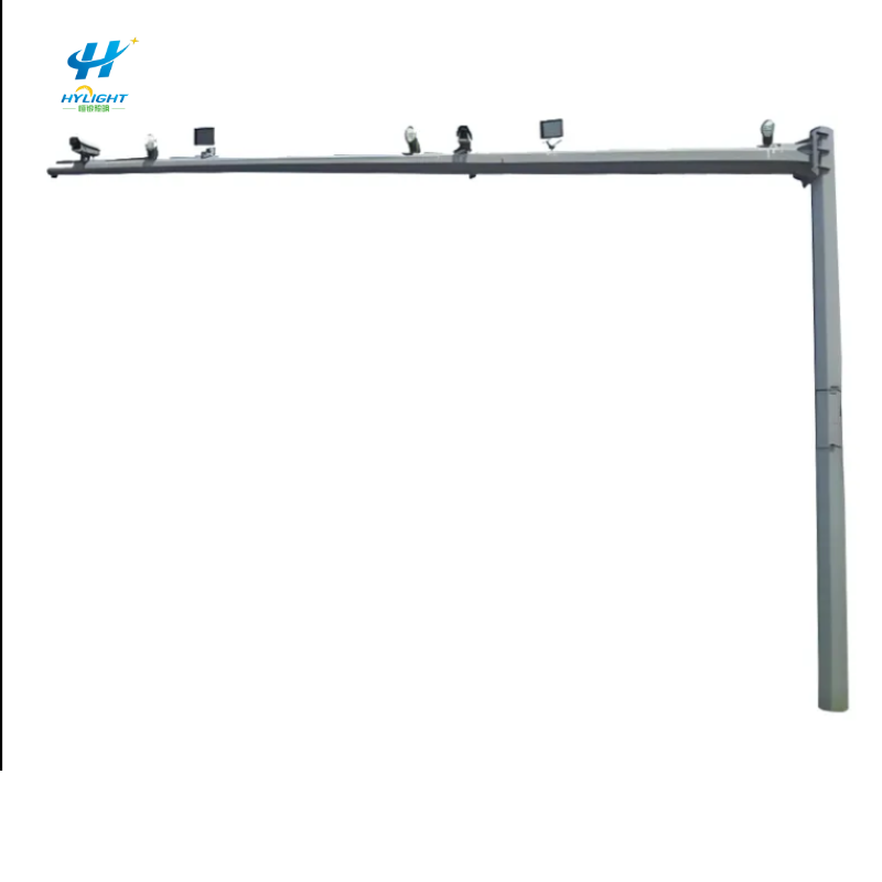 Poste de señal de tráfico 7-7.5m carretera octogonal galvanizado en caliente spray