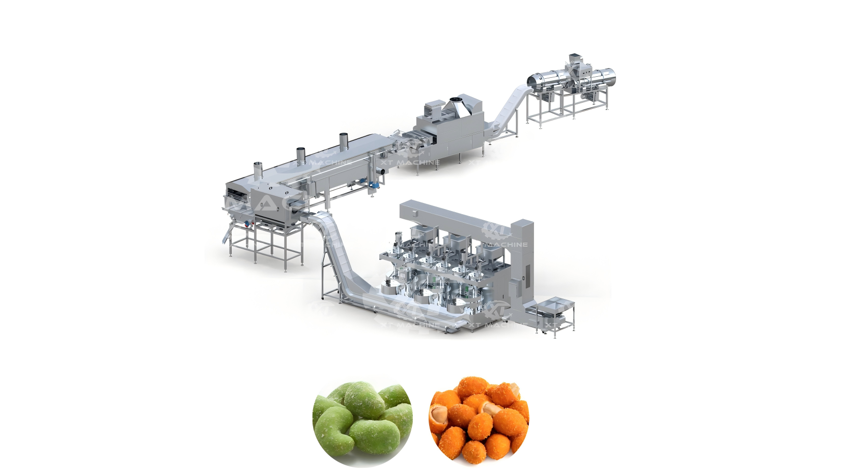 Coated Peanut Frying Production Line