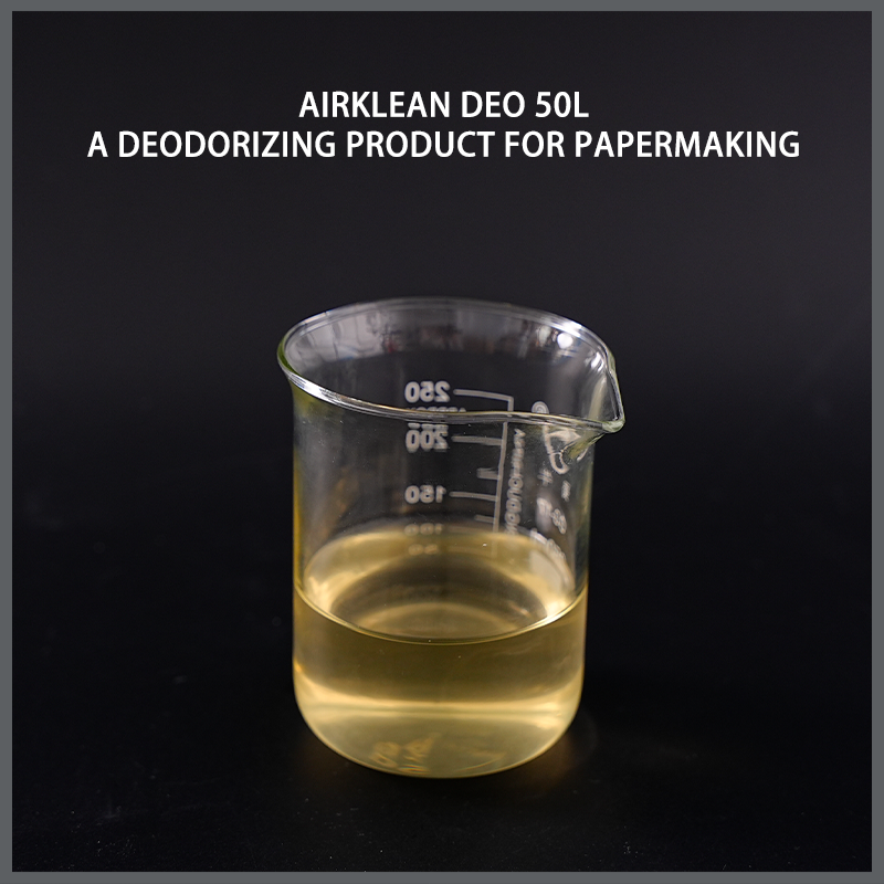 Airklean DEO 50L, a deodorizing product for papermaking. 