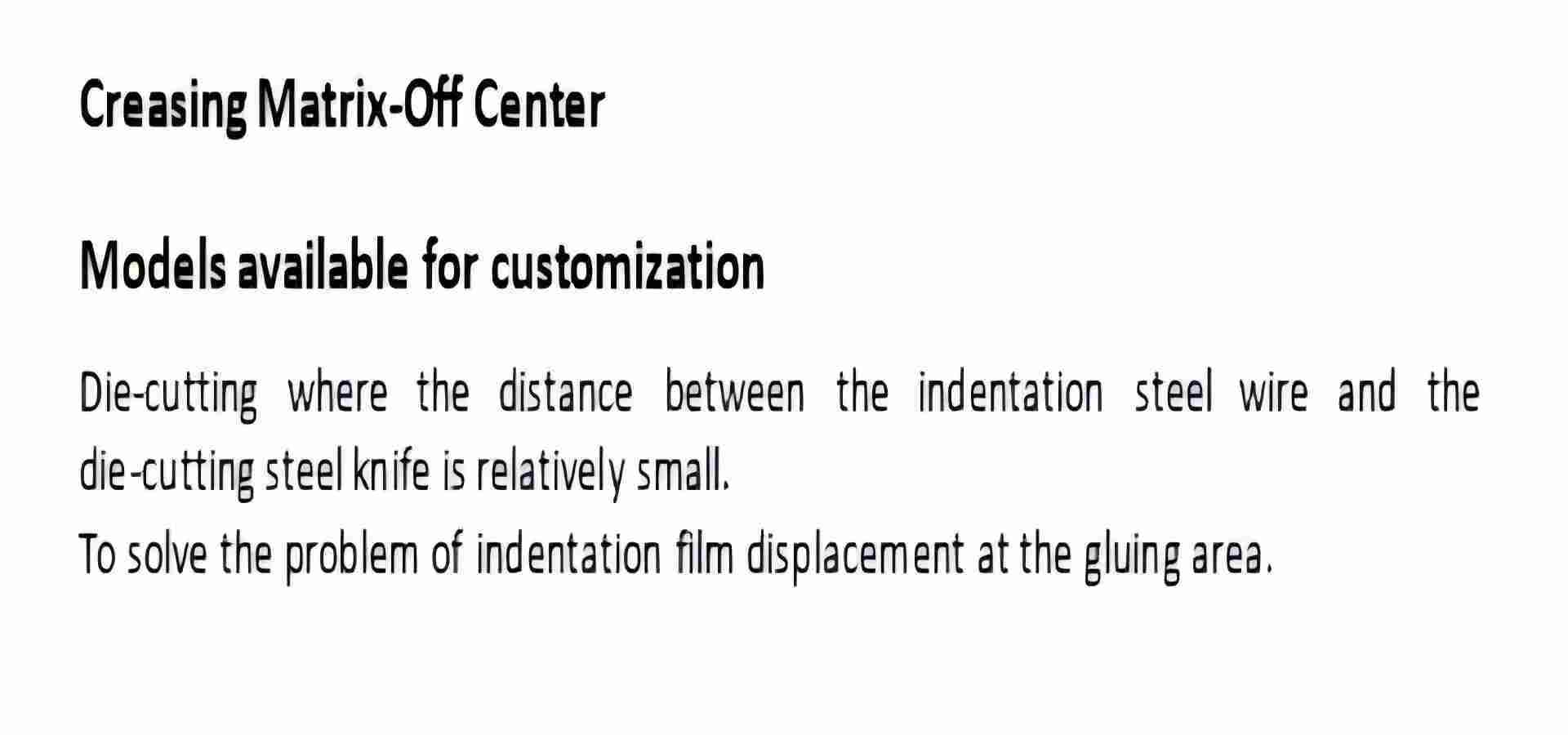 Off Center Creasing Matrix