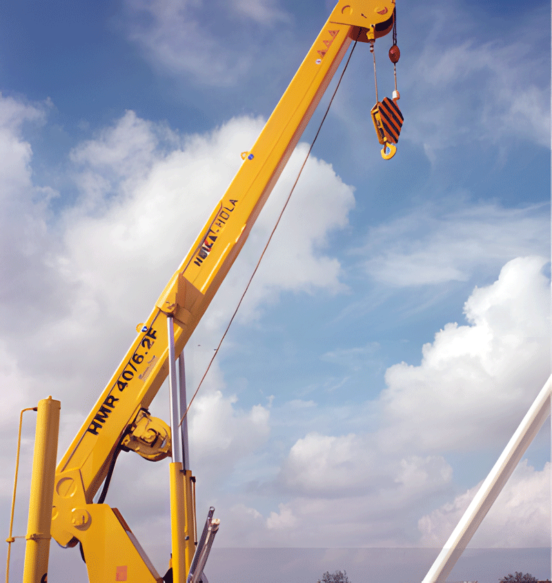 Fixed boom crane