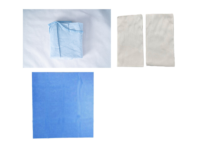 68g Wood Pulp Spunlace Standard Surgical Gown Pack, Sterile