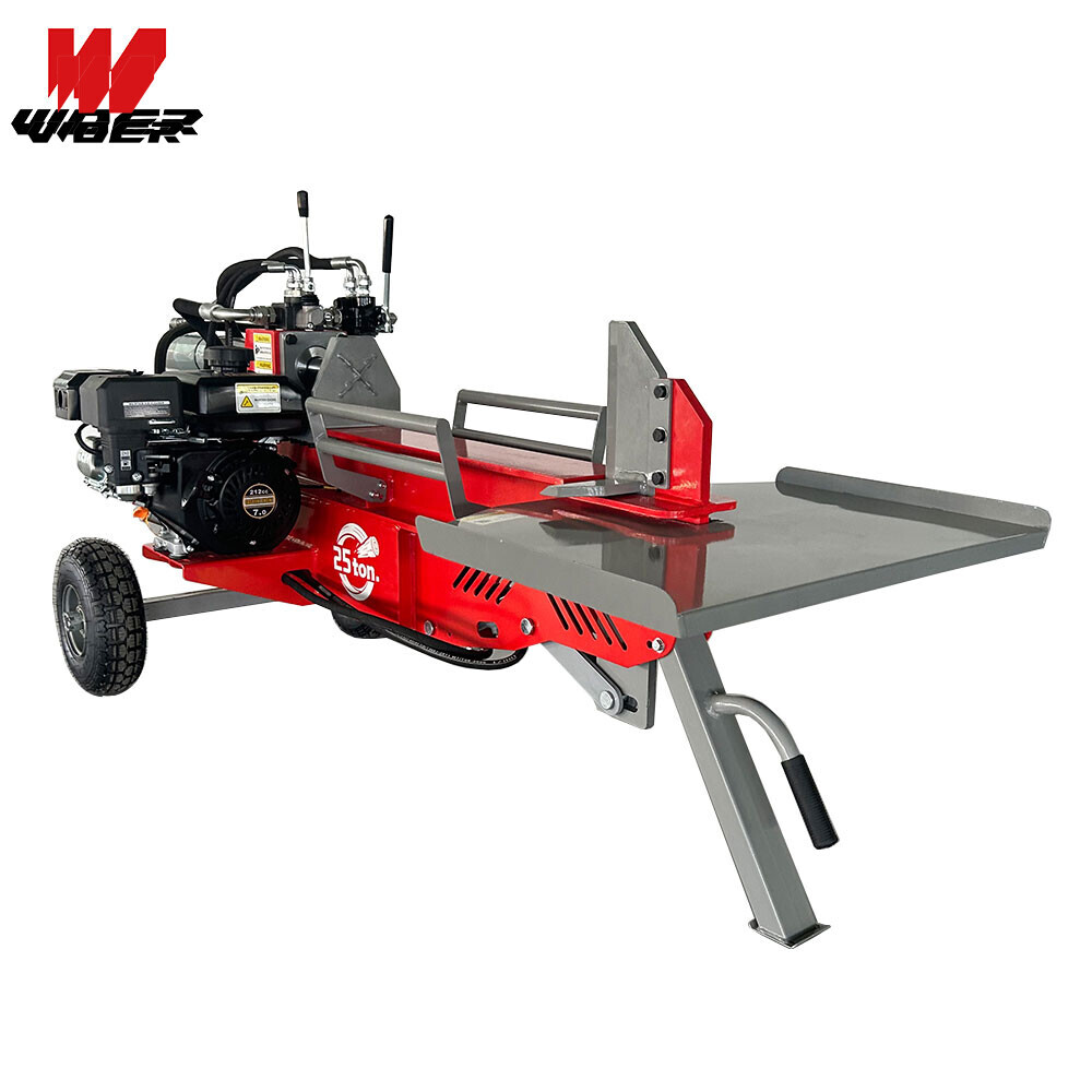 重型卧式液压原木劈裂机，带阀门提升装置