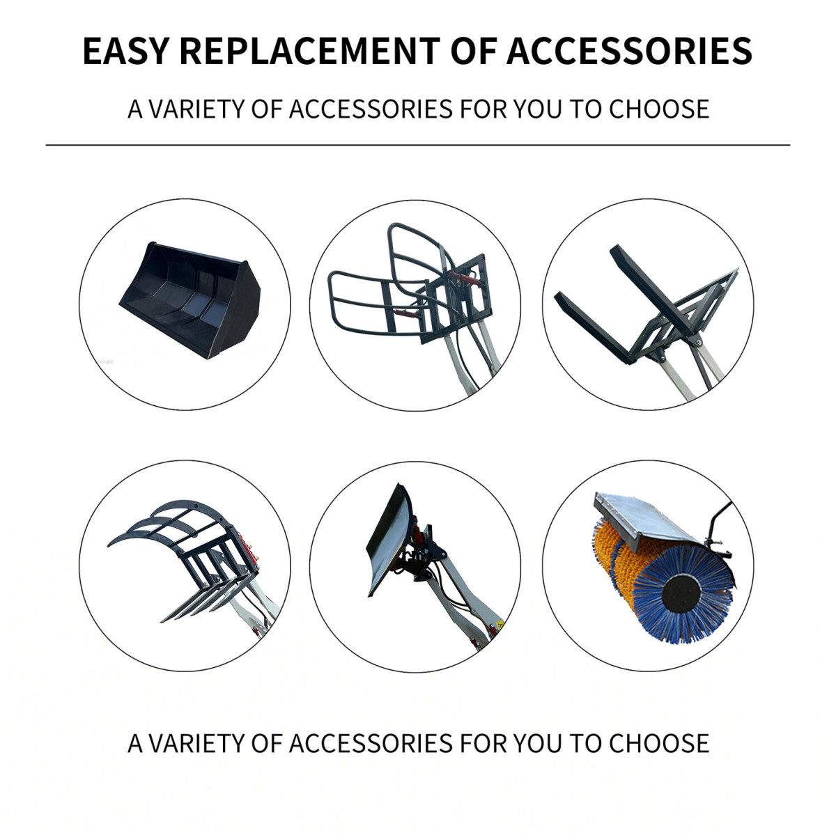 mini front loader with attachments