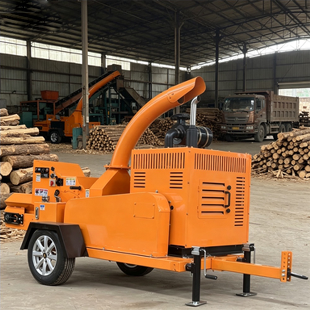 Rugged Construction Heavy Duty Diesel Power Wood Chipper