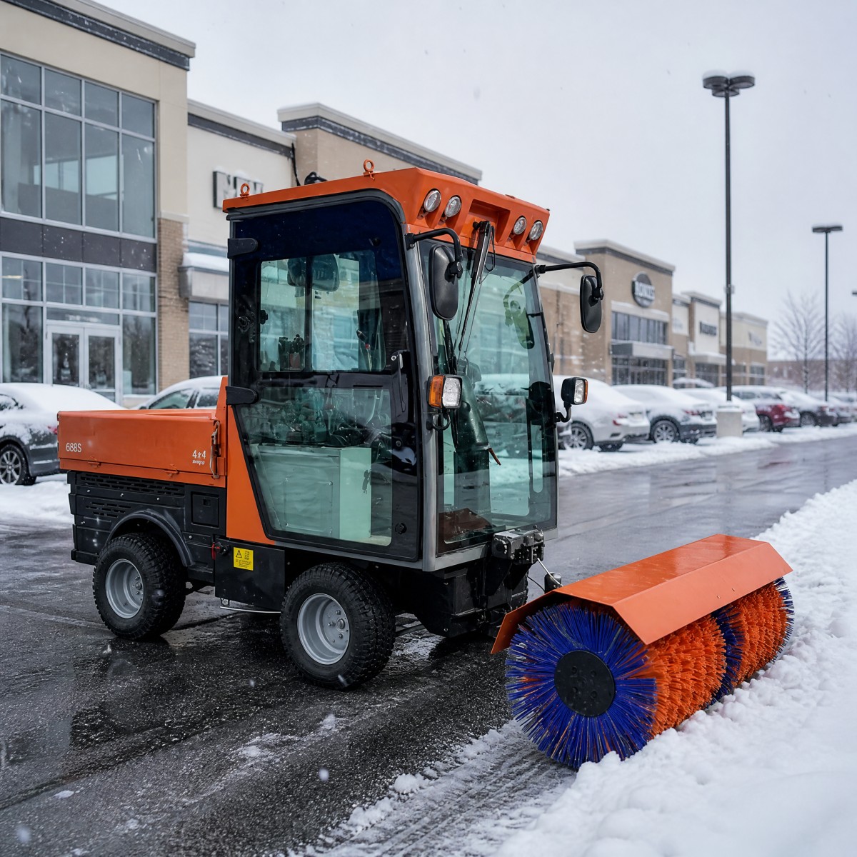 如何选择用于商业除雪的四轮驱动乘坐式扫雪机
