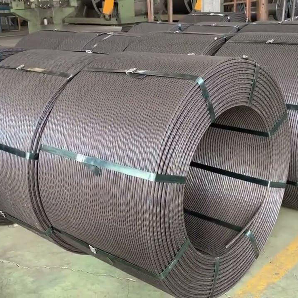 كابل عالي الكربون 7 أسلاك 9.53 مم منخفض الاسترخاء بعد الشد، خيط فولاذي من البولي كربونات