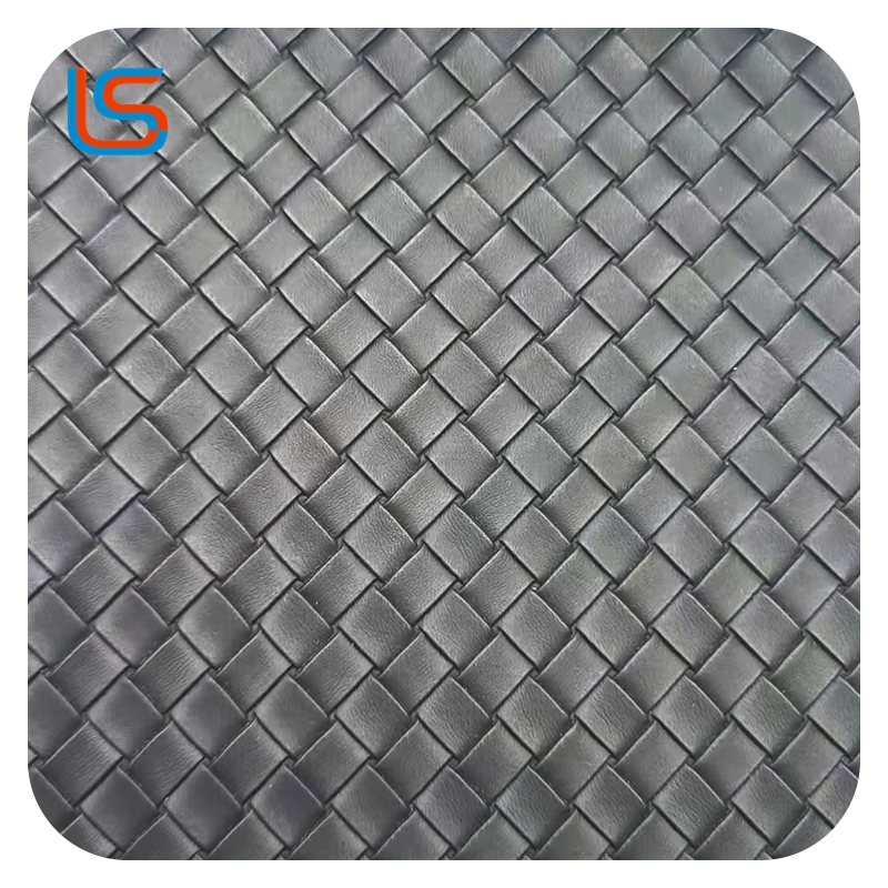 0.8mm Decorative Leather with 3D Woven Pattern Knitted Backing Durable Stylish Perfect for Crafts and Home Accents