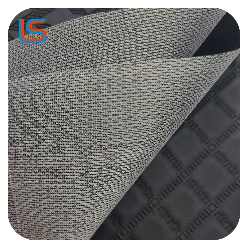 0.8mm Decorative Leather with 3D Woven Pattern Knitted Backing Durable Stylish Perfect for Crafts and Home Accents