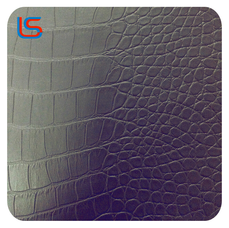 W5101-5#PU001 PVC Artificial Leather for Bags Luggage Crocodile Texture Two-Tone Bold Style Durable
