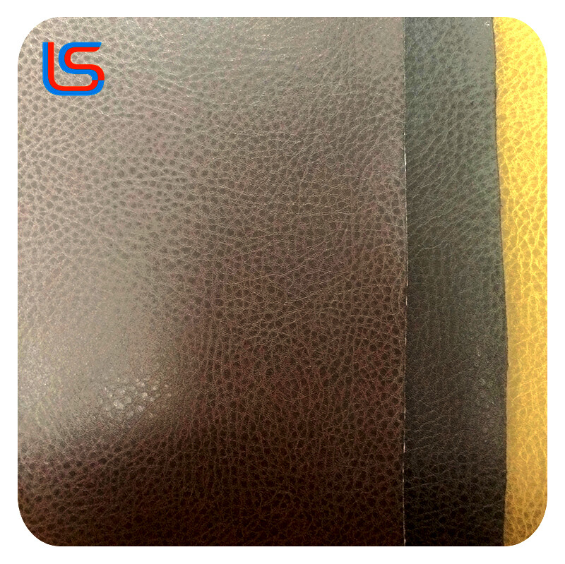 W5101 PVC Artificial Leather Decorative Leather with Woven Pattern PU Artificial Leather Classic Lychee Texture Sofa Leather