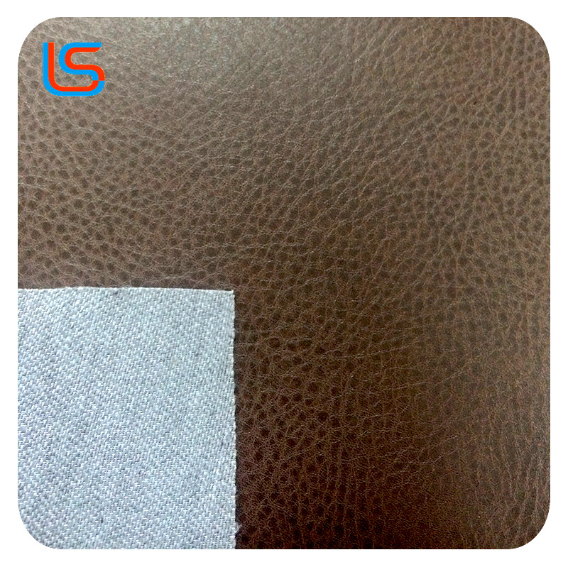 W5101 PVC Artificial Leather Decorative Leather with Woven Pattern PU Artificial Leather Classic Lychee Texture Sofa Leather