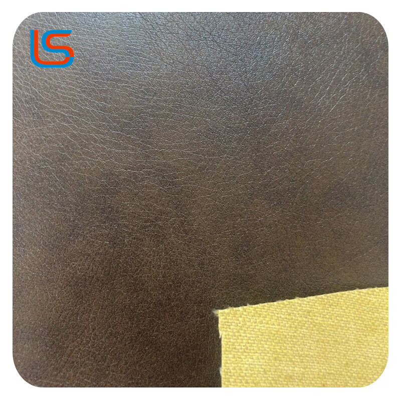W5101 PVC Artificial Leather Decorative Leather with Woven Pattern PU Artificial Leather Classic Lychee Texture Sofa Leather