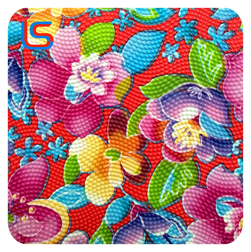 NH170620#3-1 Transfer Film PVC Artificial Leather Series Large Floral Prints Diverse Colors Durable Wear Resistant Ideal for Bags Upholstery