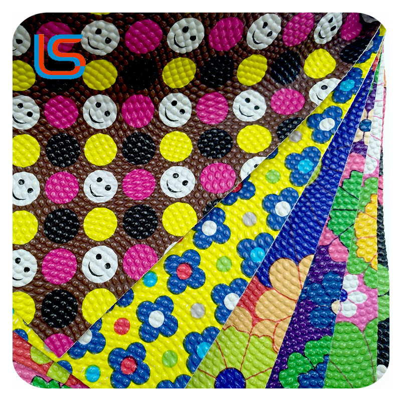 Diverse Colors Transfer Film PVC Artificial Leather Series NH170620#3-3 Large Floral Prints Durable Easy Clean Perfect for Bags Upholstery