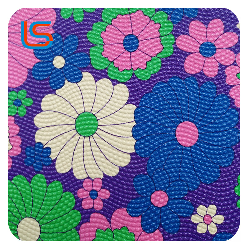 Diverse Colors Transfer Film PVC Artificial Leather Series NH170620#3-3 Large Floral Prints Durable Easy Clean Perfect for Bags Upholstery