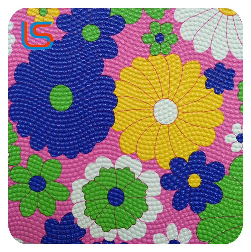 Diverse Colors Transfer Film PVC Artificial Leather Series NH170620#3-3 Large Floral Prints Durable Easy Clean Perfect for Bags Upholstery