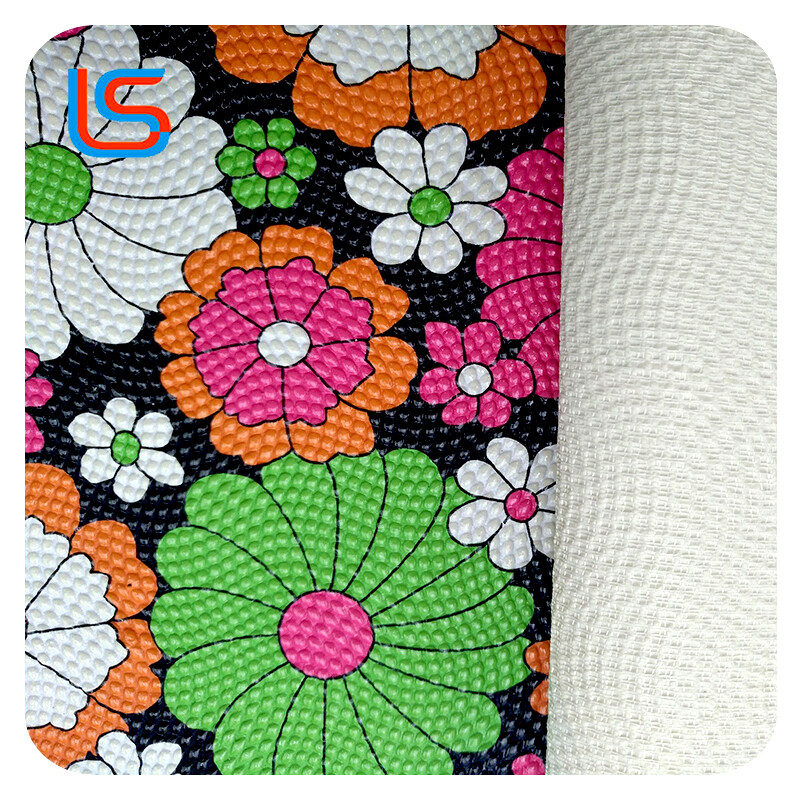 Diverse Colors Transfer Film PVC Artificial Leather Series NH170620#3-3 Large Floral Prints Durable Easy Clean Perfect for Bags Upholstery