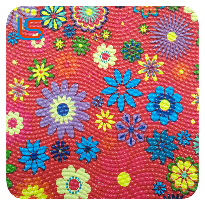 Transfer Film PVC Artificial Leather Series NH170620#3-4 Diverse Colors Large Floral Prints Easy Clean Stain Resistant Suitable for Bags Upholstery