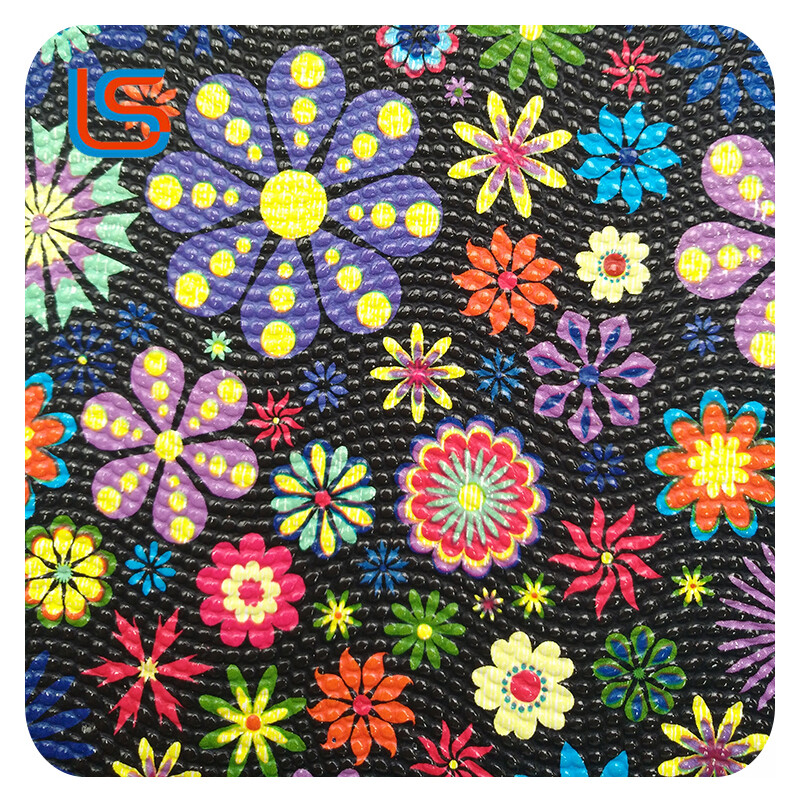 Transfer Film PVC Artificial Leather Series NH170620#3-4 Diverse Colors Large Floral Prints Easy Clean Stain Resistant Suitable for Bags Upholstery