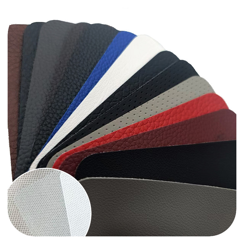 ZL#6007 Premium PVC Artificial Leather with Fish Scale Fabric Backing - for Automotive Upholstery & Sofa Covers, Anti-Slip & Scratch-Resistant