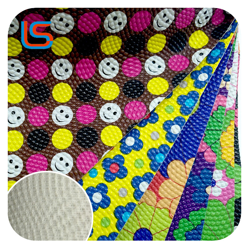 Diverse Colors Transfer Film PVC Artificial Leather Series NH170620#3-3 Large Floral Prints Durable Easy Clean Perfect for Bags Upholstery