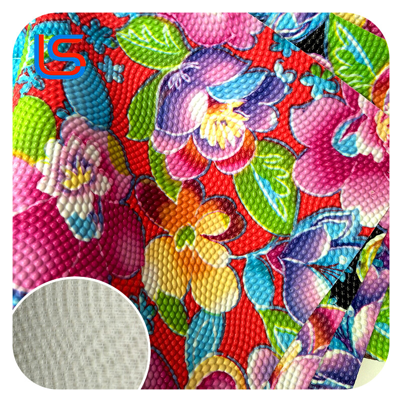 NH170620#3-1 Transfer Film PVC Artificial Leather Series Large Floral Prints Diverse Colors Durable Wear Resistant Ideal for Bags Upholstery