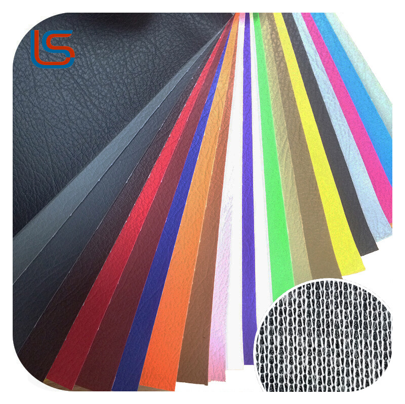 SPV#002 PVC Artificial Leather 1.0mm Knit Backing Decorative Upholstery Leather Smooth Durable Flexible