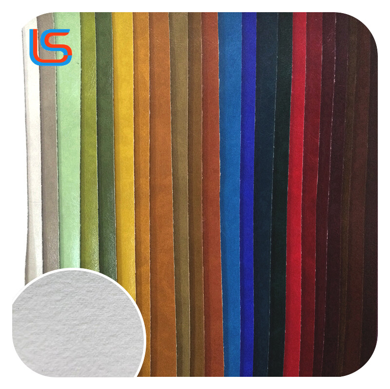 SPV#001 PVC Artificial Leather 1.0mm Cotton-Like Fleece Decorative Upholstery Leather Smooth Durable Flexible