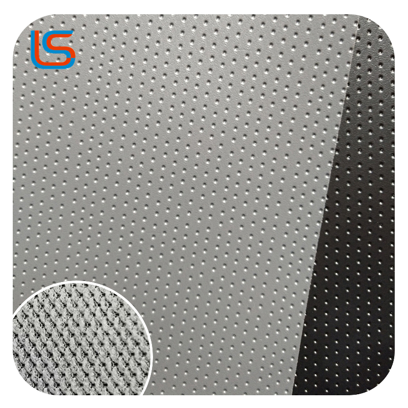 HD#523 PVC Artificial Leather - Imitation Perforated Texture, Abrasion/Scratch-Resistant & High Tear Strength