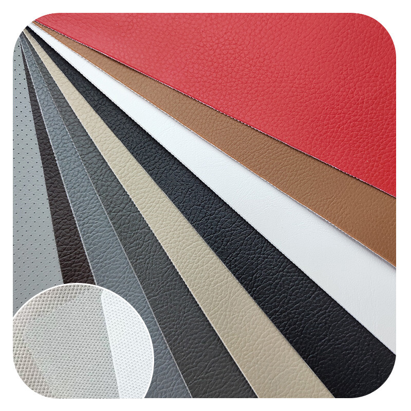 #6007 Industrial - Grade PVC Faux Leather with Fish - scale Fabric Backing, for Sofa and Automotive Applications