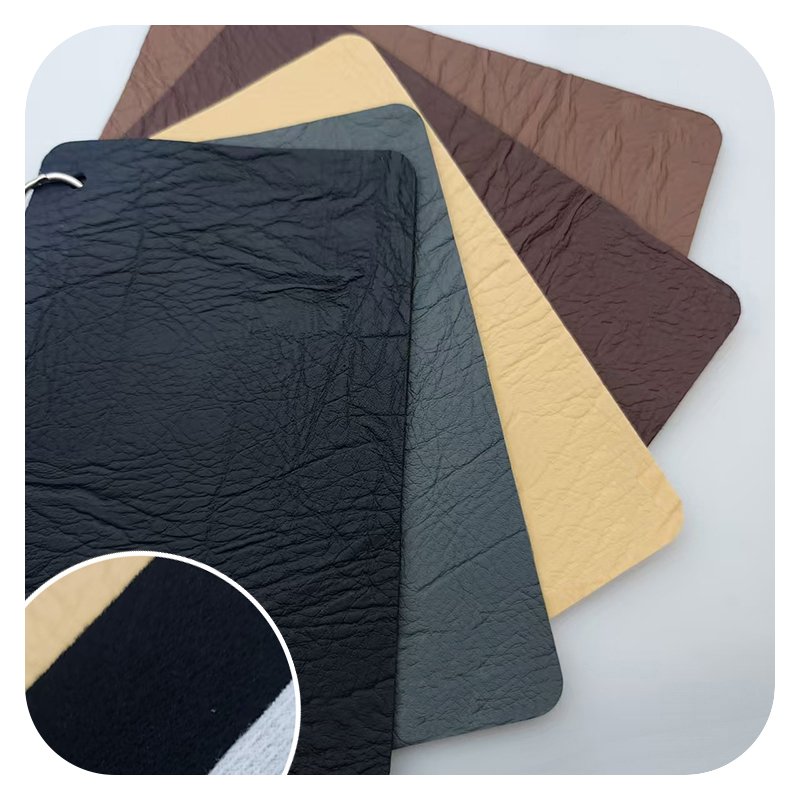 JK#K 1.0mm Imitation Cotton Fleece Backing Elephant Skin Texture Artificial Leather