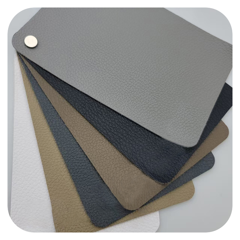 JK#HF-6115 Premium Automotive Leather with Fish Scale Fabric Backing - PVC Material, Scratch-Resistant & Flame-Retardant for Car Seats