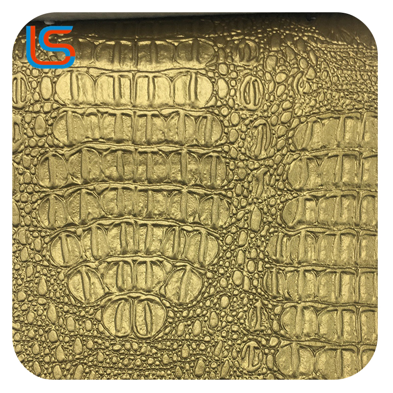 ls00106-107-Crocodile Embossed Leather with Gold & Silver Pearl Shine – Luxe Animal Print Decor