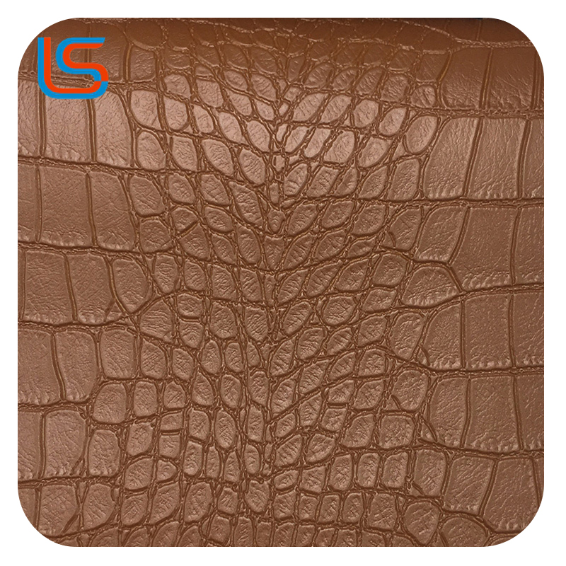 ls00104-105-Metallic Crocodile Texture Leather – Iridescent Gold & Silver Pearl Finish