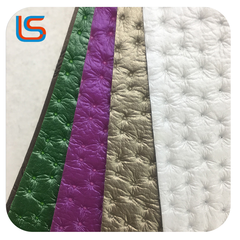ls00100-101-Soft Pleated Decorative Leather with Iridescent Pearl Colors – Luxe Textured Fabric