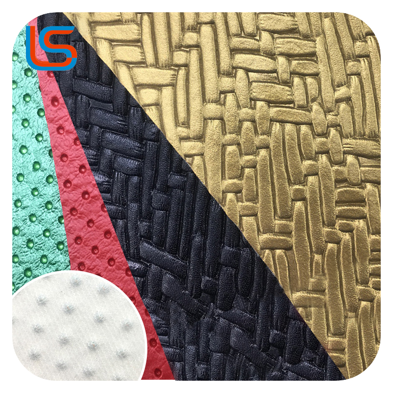 ls00102-103-Pearlescent Gold & Silver Decorative Leather – Woven & Ostrich Embossed Texture