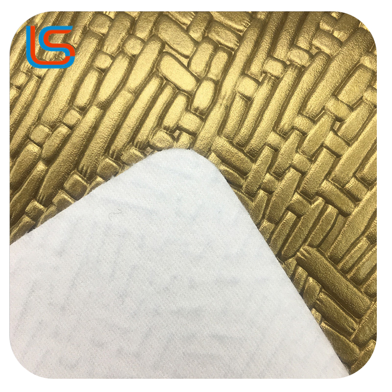 ls00102-103-Pearlescent Gold & Silver Decorative Leather – Woven & Ostrich Embossed Texture