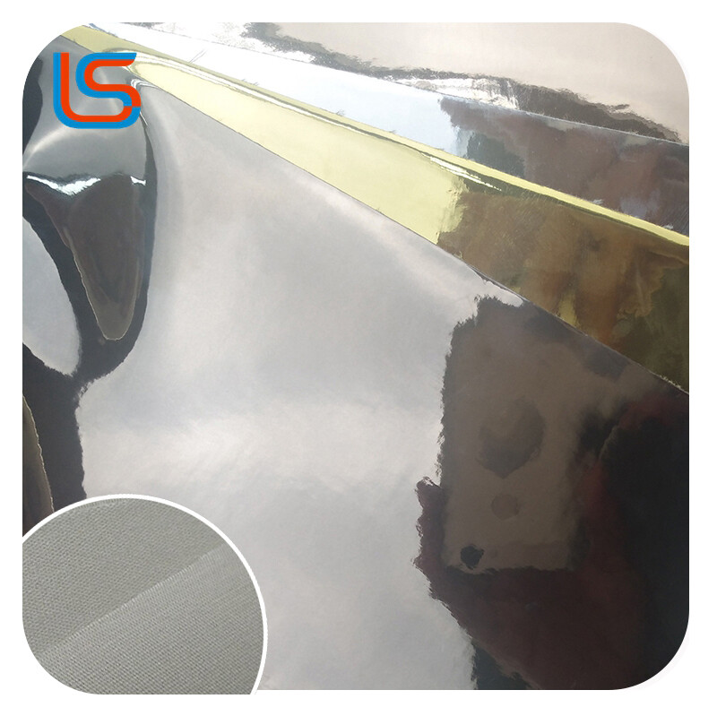 BDPU#L10 Glossy PU Mirror Leather - High-Reflectivity, Smooth Elastic Surface, No Crease Marks