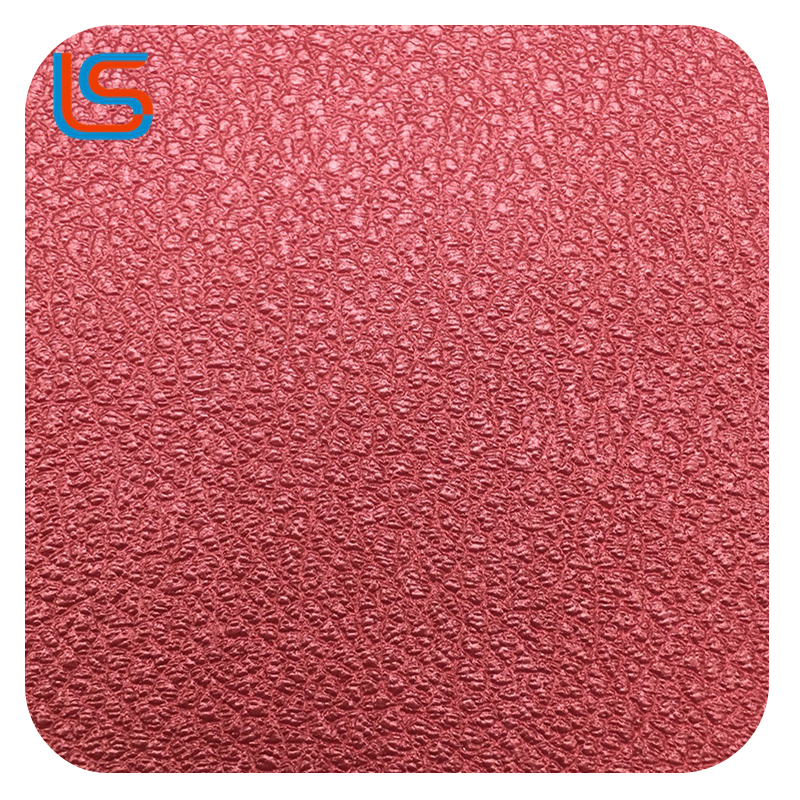 ls00077-78-Metallic Gold/Silver Litchi Embossed Leather – Vintage Texture, Modern Shine