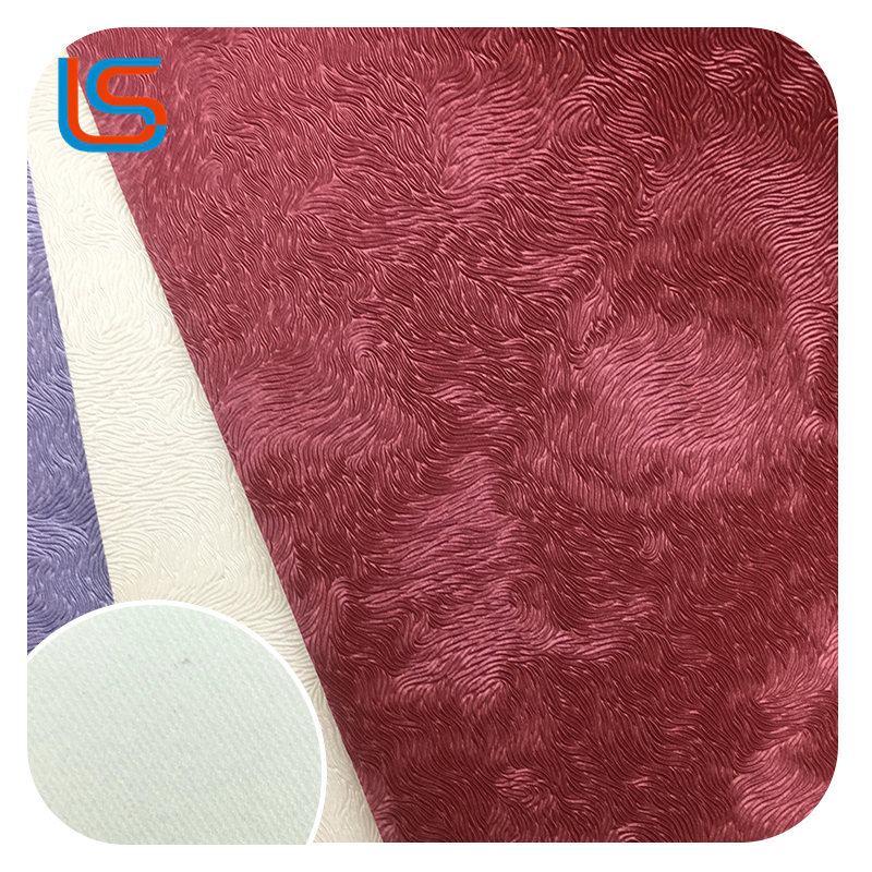 ls00089-90-Pearlescent Animal Hair Texture Decorative Leather – Wild Meets Iridescent